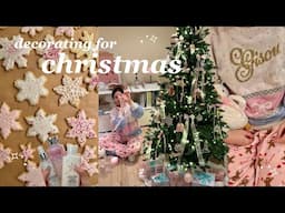 london girl diaries | decorating for a pink christmas ⋆˙⟡