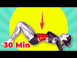 ➜ 30-MIN Bed Workout for Flat Stomach ➜ Easy Fat Burn