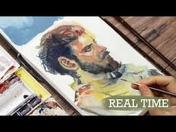 PAINT WITH ME | real time watercolor portrait tutorial