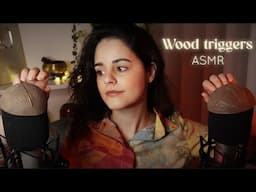 ASMR Ear to Ear Wood Triggers 🪵Jungle Atmosphere 🍃 For work, relax, sleep, ...