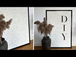 DIY strukturiertes WANDBILD - schnell und günstig aus Toilettenpapier selber machen