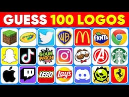 Guess the Logo in 3 Seconds | 100 Famous Logos 🍏🥇 Logo Quiz 2024