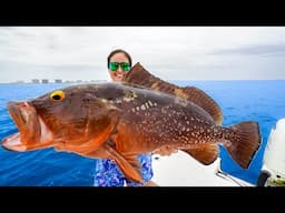 UNEXPECTED BIG GROUPER Catch, Clean and Cook! South Florida Fishing with Family!