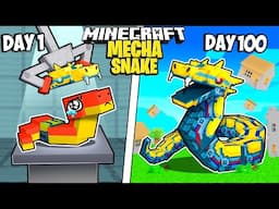 I Survived 100 Days as a MECHA SNAKE in Minecraft