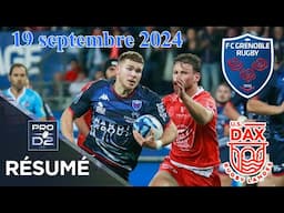 PRO D2 - J4 : Résumé partie complète FC Grenoble Rugby vs US Dax : Saison 2024/2025