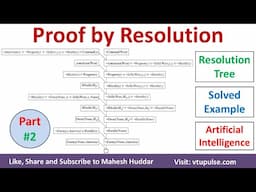 15 Proof by Resolution First Order Logic Solved Example Artificial Intelligence Mahesh Huddar Part 2