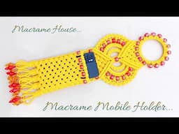 Macrame Mobile Holder | Easy Macrame Mobile Pocket for Beginners | Macrame Mobile Hanger Tutorial