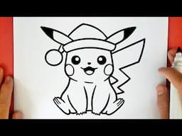 HOW TO DRAW CHRISTMAS PIKACHU