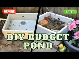 DIY GARDEN POND ON A £20 BUDGET FOR WILDLIFE, SMALL GARDEN DESIGN, SLOW LIVING & FRUGAL LIFE VLOG