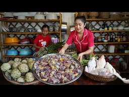 Welcome back with Big family dinner - Country mothers cooking deilucuos meals - Sreypov Life Show