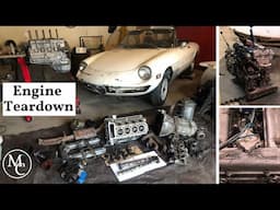 Engine Teardown After Sitting For 44 Years. Project Alfa Romeo Spider 1750!