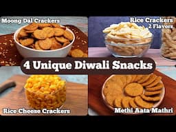 4 Crispy & Unique Diwali Snacks You Can Make in 10 minutes! No Maida