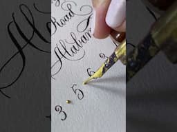 Envelope Addressing Golden Dots | Copperplate Script Suzanne Cunningham