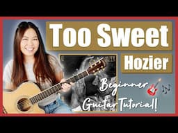 Too Sweet Hozier Beginner Guitar Lesson EASY Tutorial | Chords, Strumming, Solo Tab & Play-Along! 🎸