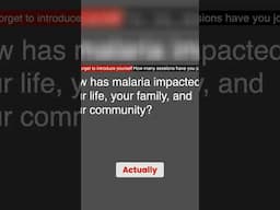 My Personal Battle with Malaria: Impact on Family & Community