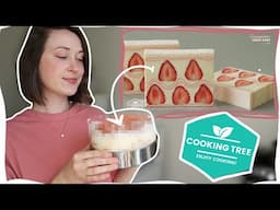 I made that STRAWBERRY CREPE CAKE RECIPE // Cooking Tree Recipe Review //