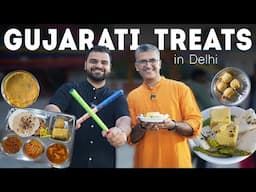 GUJARATI TREATS & GARBA BEATS in DELHI l Dhokla V/S Khaman, Dhokla Chaat, Farsan, Rasmalai Cake