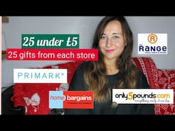 Gift Guide 2🎄 | 25 under £5 | Primark, Home Bargains, The Range & Only5pounds 🎅