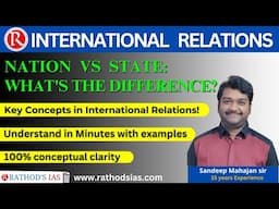 Nation vs State Explained: International Relations Basics / UPSC IAS