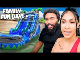 FAMILY FUN DAY VLOG | WATERSLIDE IN OUR BACKYARD