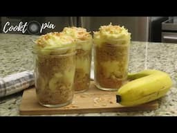 BANANA COCONUT CREAMY PUDDING JARS | COOKTOPIA