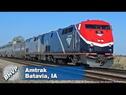 Amtrak 174 leads the California Zephyr, west of Batavia, IA 4/14/24