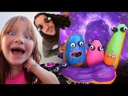 PUMPKiN RAiNBOW GHOSTS!!  Family Crafts with Adley Niko & Navey! diy pumpkins & halloween challenges