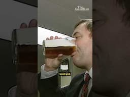 John Prescott downs a pint in five seconds #politics #johnprescott #prescott