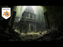 Making an OVERGROWN TEMPLE in Blender