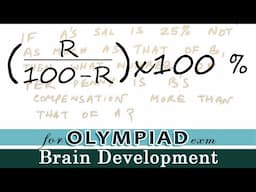 percentage formula #olympiadseries | Arindam | Brain Development