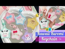 How to make kawaii kuromi acrylic keychain _ DIY acrylic keychain at home