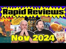 60 Game Reviews! 20 New Games! | Rapid Reviews November 2024