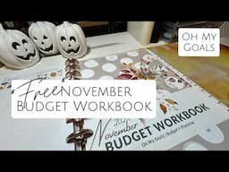 November Budget Workbook | Oh My Goals