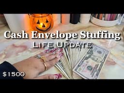 CASH STUFFING | OCTOBER 2024 | $1500 | BILLS BINDER #cashbudgeting #cashenvelopemethod