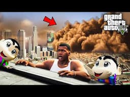 GTA 5: Franklin & Shinchan Surviving Biggest Sandstorm in Gta5...!( Gta5 mods )