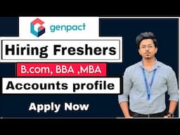 Genpact Hiring fresher | Fresher job opening. !! #genpact