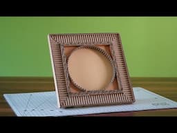 Make a beautiful photo frame using cardboard - easy DIY