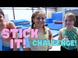 Little Gymnasts Play The Stick It Gymnastics Game!