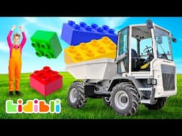 Fun with Cement Trucks! | Learn About Big Construction Vehicles | Kidibli