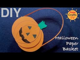 HOW TO MAKE A MINI PAPER PUMPKIN BASKET I DIY HALLOWEEN PAPER CRAFTS