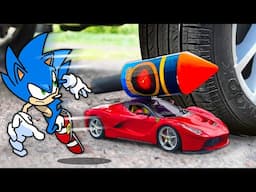 Runnn Sonic !! Car Crushing Sonic vs Rocket with Toy Car 🚓 Crushing Crunchy & Soft Things by Car