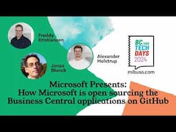 Microsoft Presents: How Microsoft is open sourcing the Business Central applications on GitHub