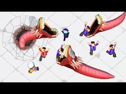 Monster Worm Swallows People in The Crawler: Unleashed Game