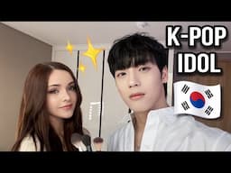 INTRODUCING A K-POP IDOL TO YOU / 외국인 아내가 해주는 KPOP 아이돌 메이크업