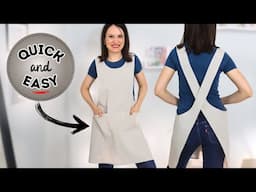 HOW TO sew a quick and easy cross back apron? (detailed step-by-step)