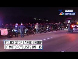 Fri. Nov. 22 | Police stop large group of motorcyclists on I-15 in Serra Mesa | NBC 7 San Diego