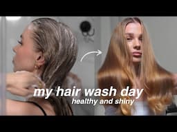 my hair care routine for shiny healthy hair