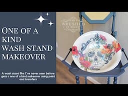 Unique Wash Stand Makeover Using Resin & Paint