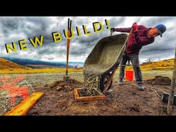 Building an Entry Cover on the Cabin: Steel Brackets in Concrete. Ep 1