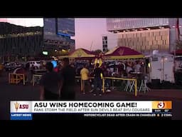 Arizona State football fans celebrate massive homecoming win